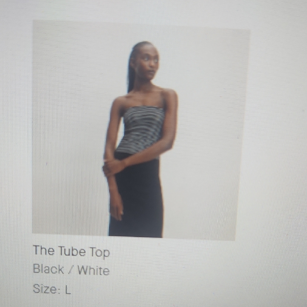 Black and White Tube Top